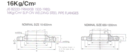 16K Flanges Drawing